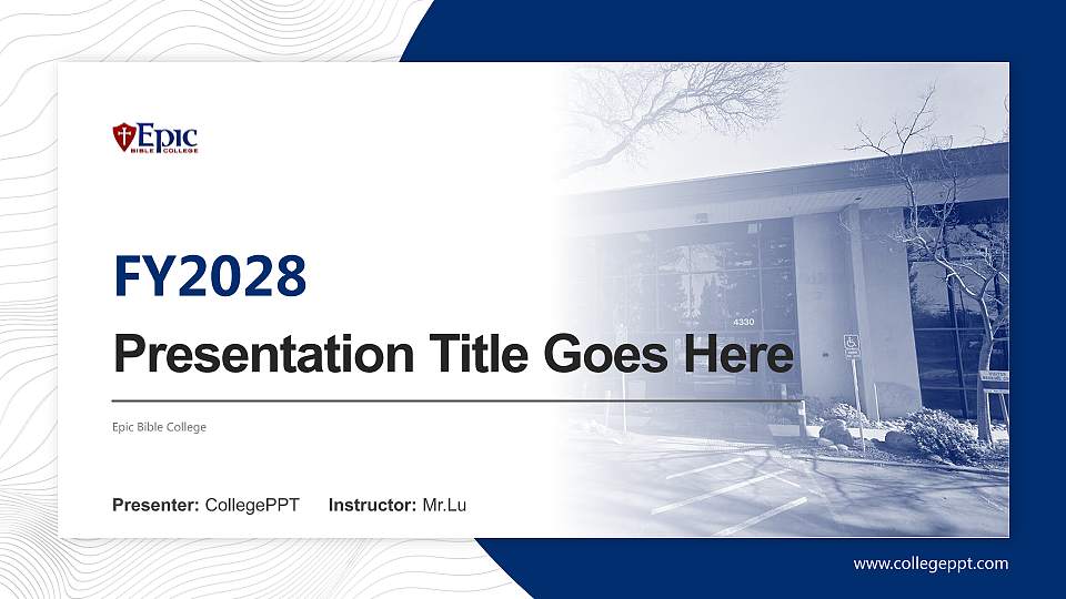 Epic Bible College Academic Presentation/Research Findings Report PPT Template16:9 ratio PPT effect preview image