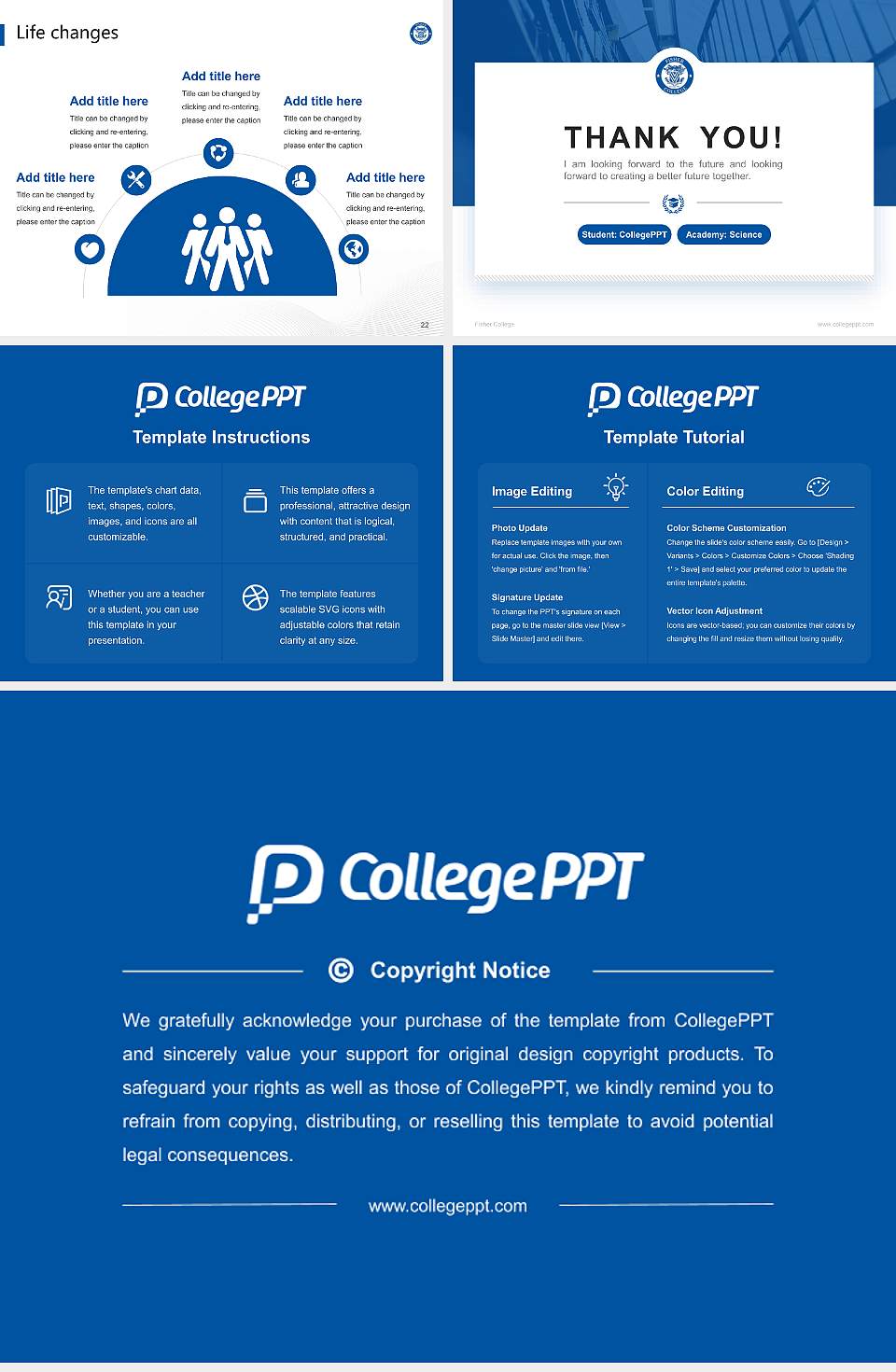 Fisher College National Scholarship Defense PPT Template4:3 ratio PPT effect preview image4