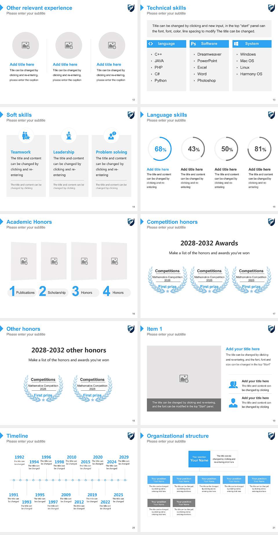 Family of Faith Christian University Resume PPT Template4:3 ratio PPT effect preview image3