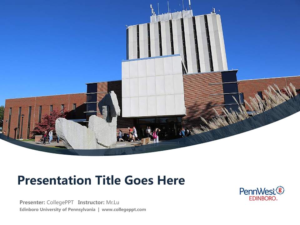 Edinboro University of Pennsylvania Course/Courseware Creation PPT Template4:3 ratio PPT effect preview image5