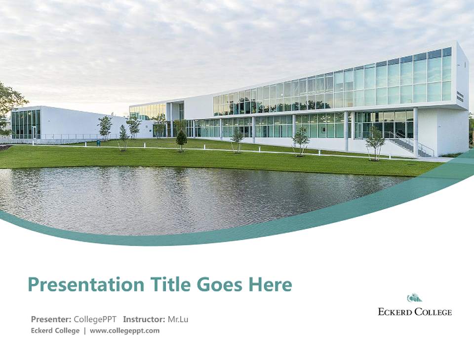 Eckerd College Course/Courseware Creation PPT Template4:3 ratio PPT effect preview image5