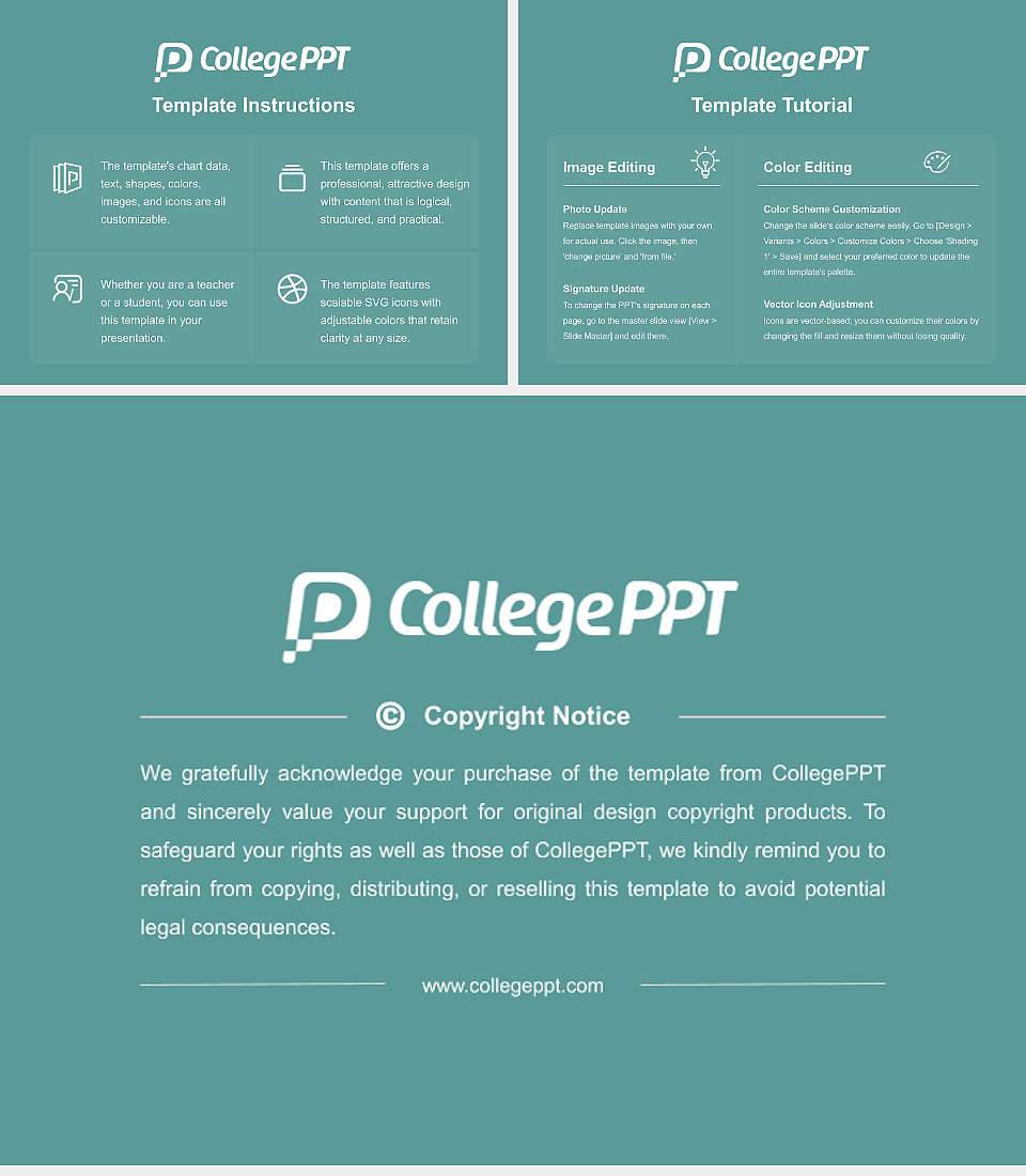Eckerd College Course/Courseware Creation PPT Template4:3 ratio PPT effect preview image5
