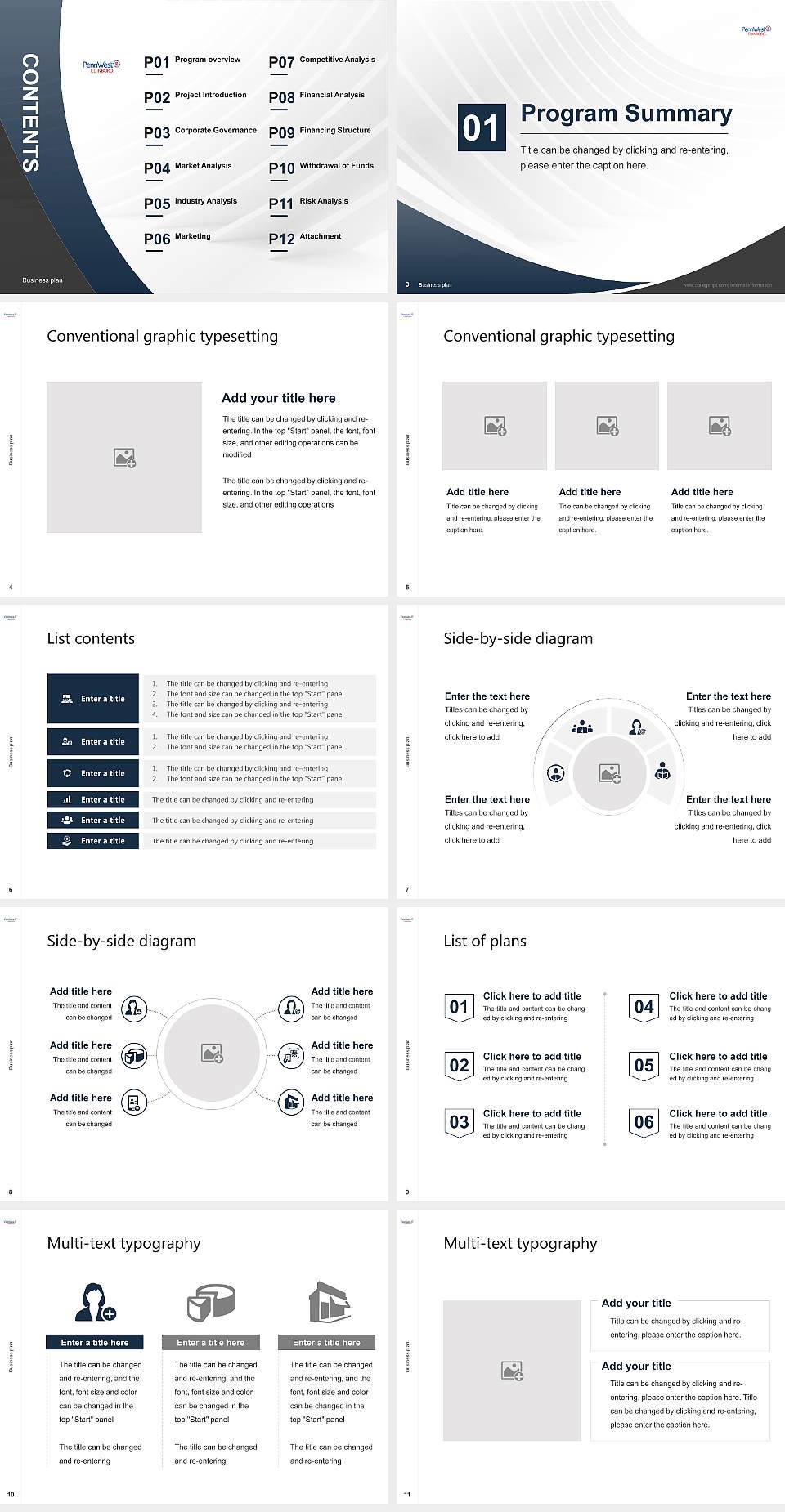Edinboro University of Pennsylvania Competition/Entrepreneurship Contest PPT Template4:3 ratio PPT effect preview image2
