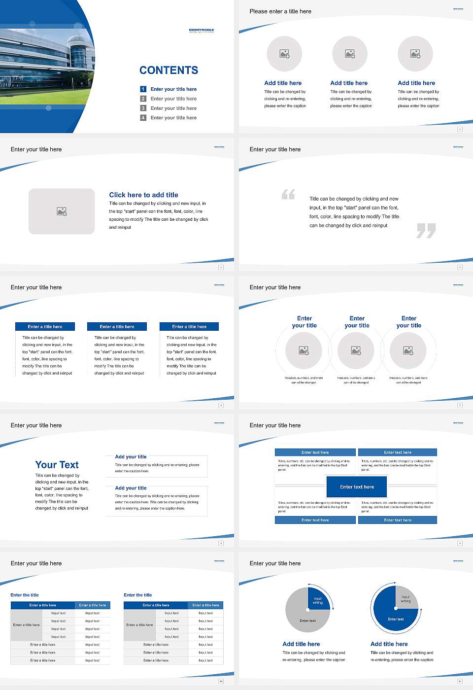 Embry-Riddle Aeronautical University-Worldwide Course/Courseware Creation PPT Template16:9 ratio PPT effect preview image2