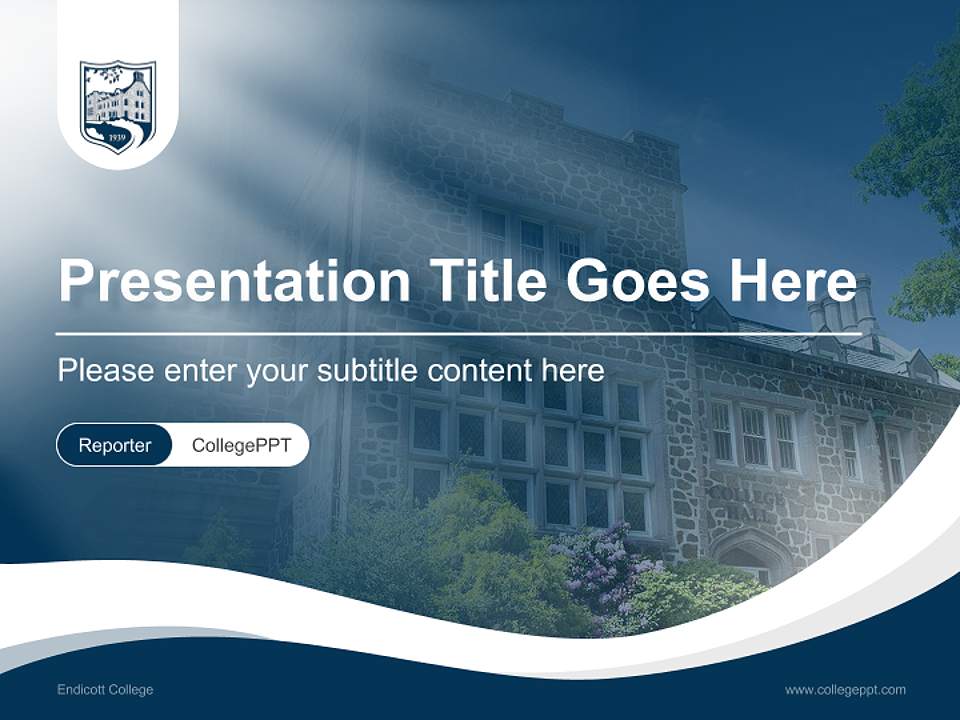 Endicott College Lecture Sharing and Networking Event PPT Template4:3 ratio PPT effect preview image4
