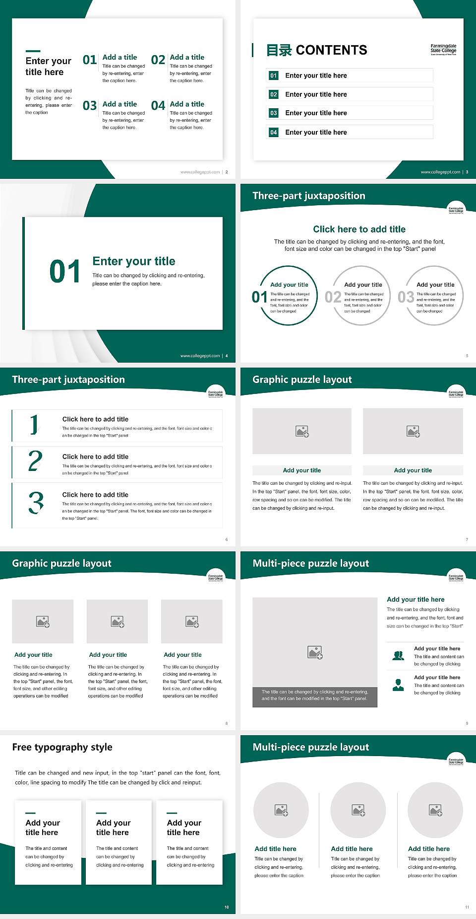 Farmingdale State College Academic Presentation/Research Findings Report PPT Template4:3 ratio PPT effect preview image2