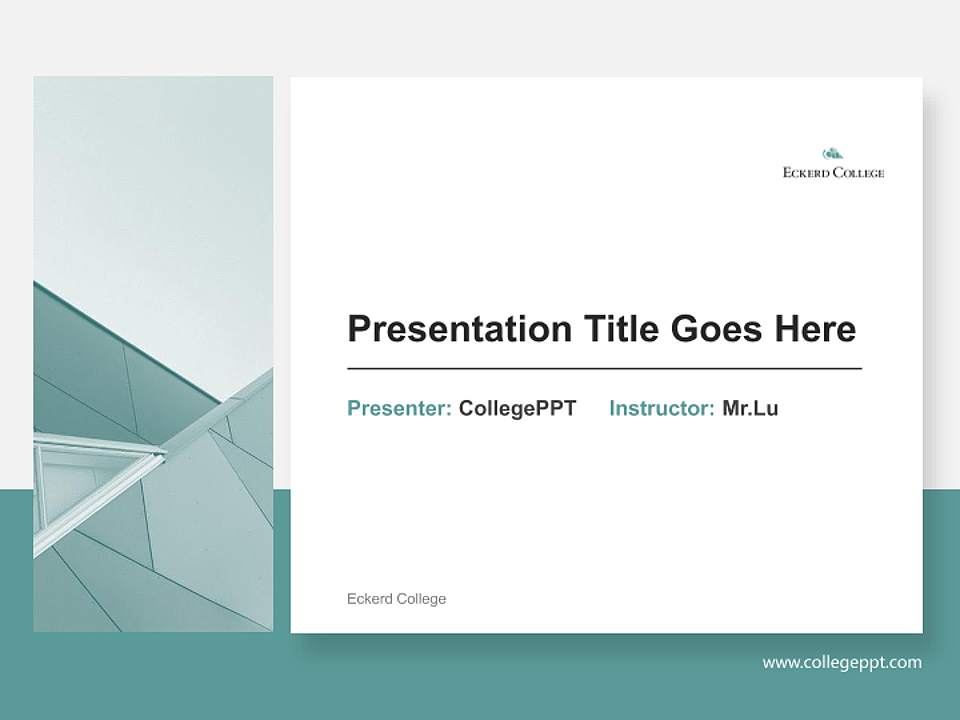Eckerd College General Purpose PPT Template4:3 ratio PPT effect preview image6