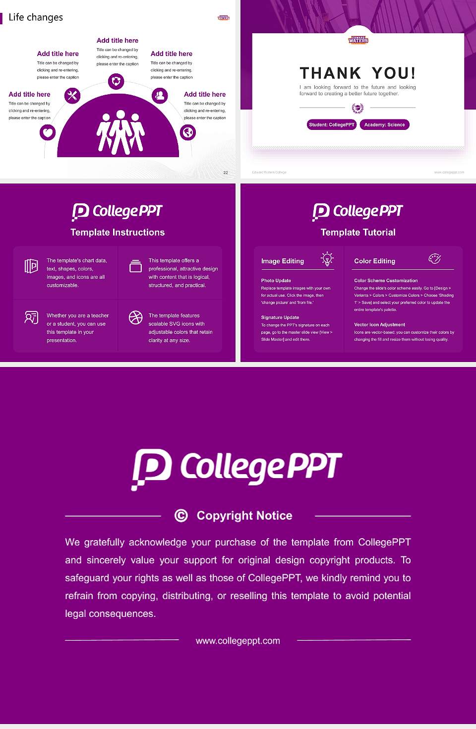 Edward Waters College National Scholarship Defense PPT Template4:3 ratio PPT effect preview image4