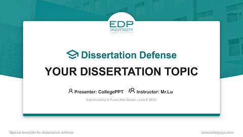 Edp University of Puerto Rico-Manati Graduation Thesis Defense PPT Template