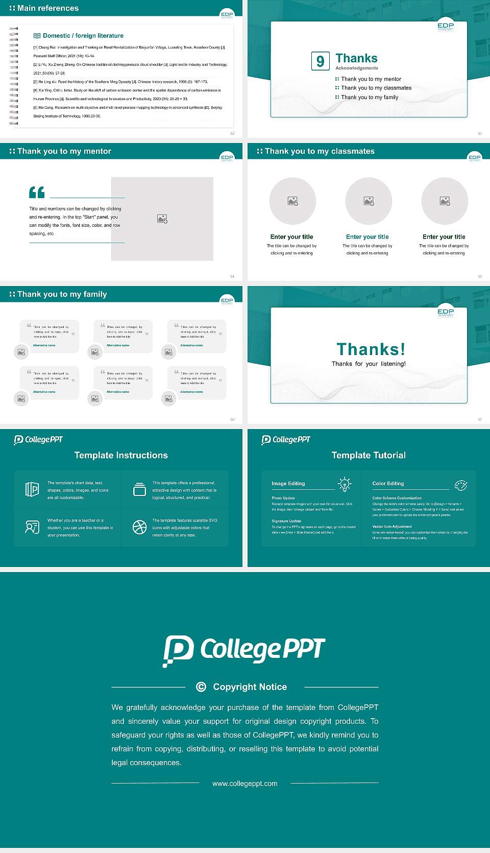 Edp University of Puerto Rico-Manati Graduation Thesis Defense PPT Template16:9 ratio PPT effect preview image7