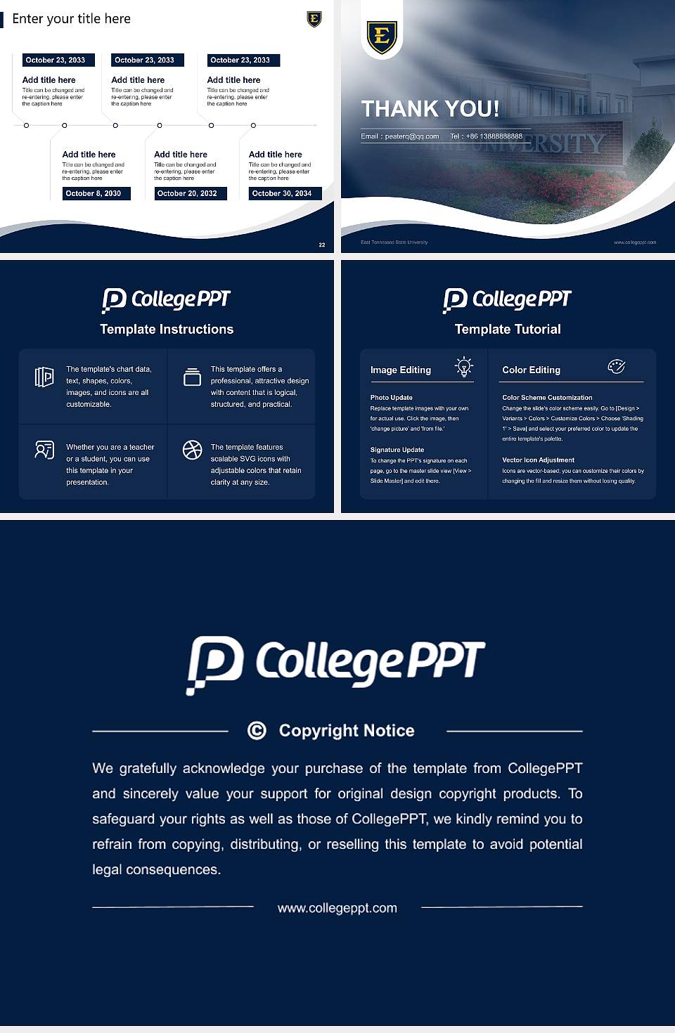 East Tennessee State University Lecture Sharing and Networking Event PPT Template4:3 ratio PPT effect preview image4