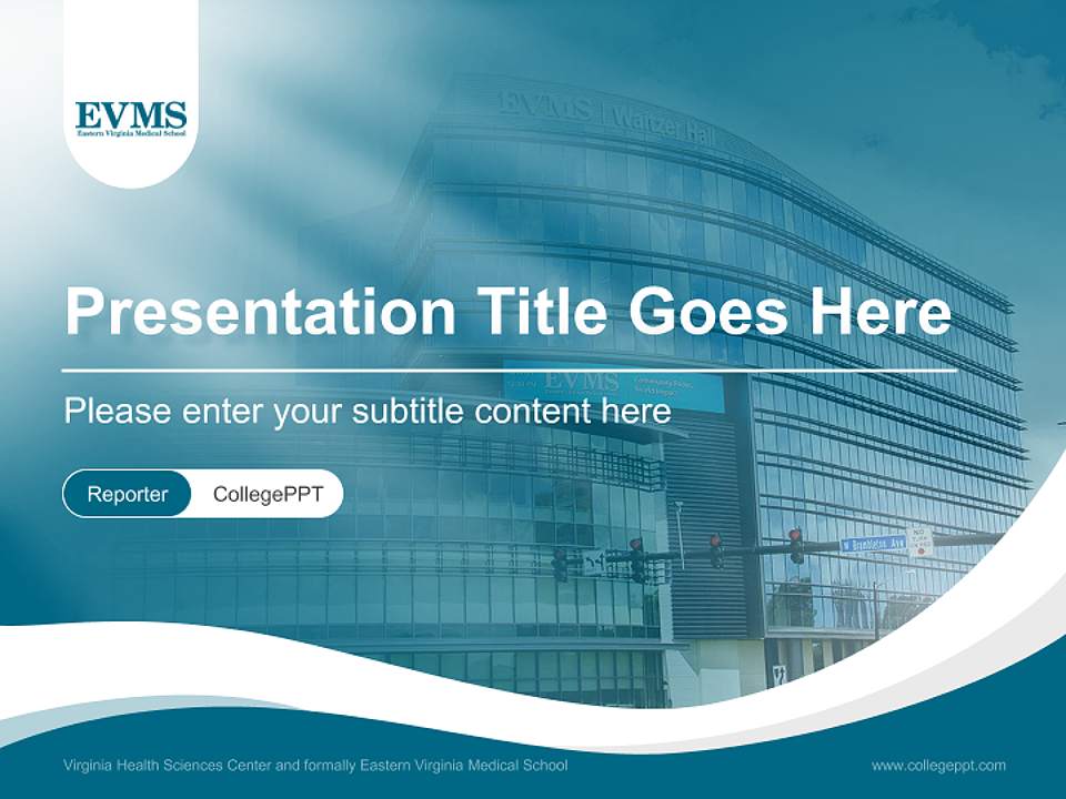 Virginia Health Sciences Center and formally Eastern Virginia Medical School Lecture Sharing and Networking Event PPT Template4:3 ratio PPT effect preview image4