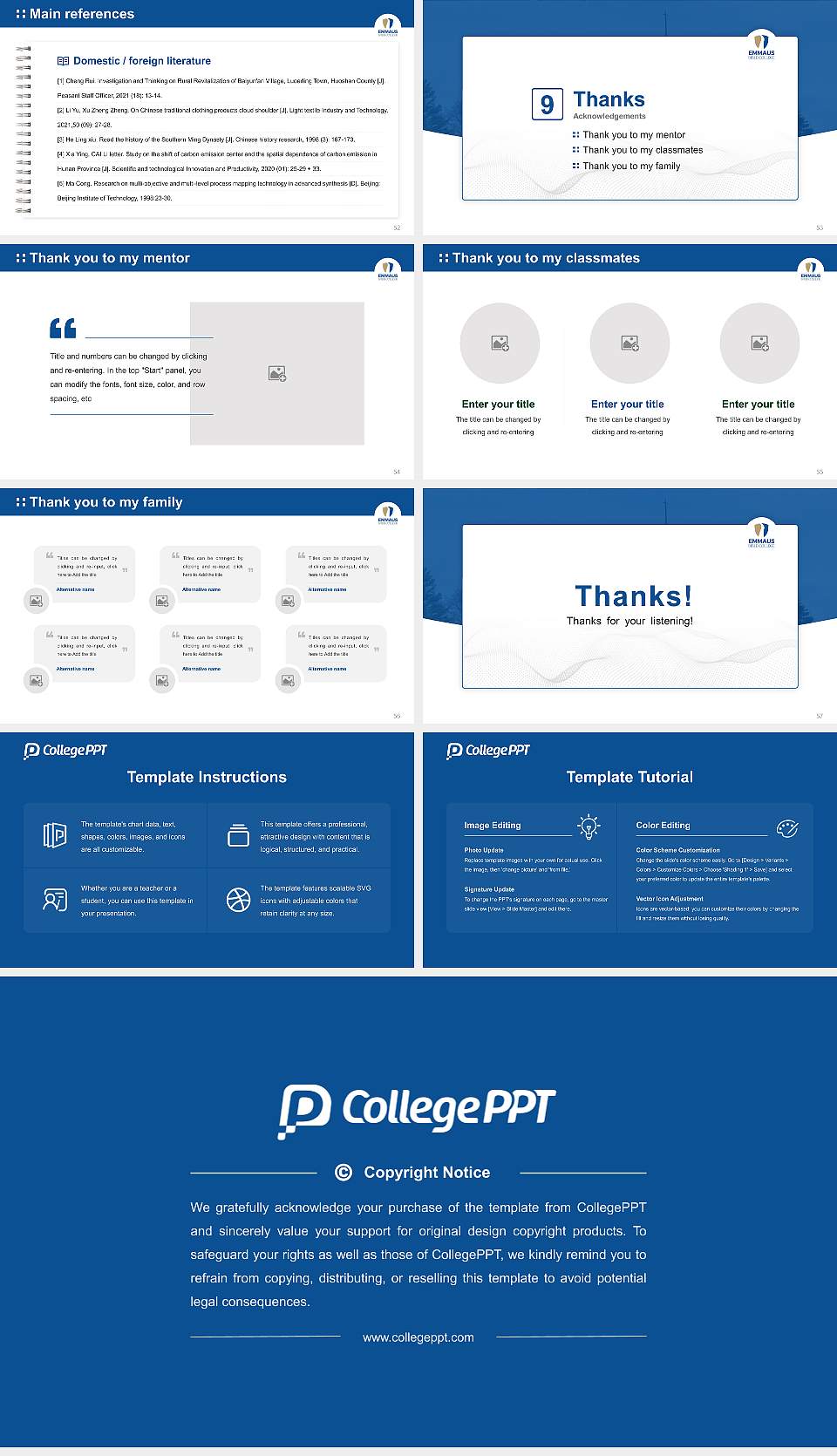 Emmaus Bible College Graduation Thesis Defense PPT Template16:9 ratio PPT effect preview image7
