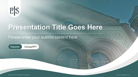 Ecumenical Theological Seminary Lecture Sharing and Networking Event PPT Template