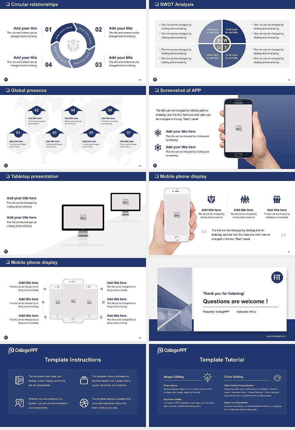 Fashion Institute of Technology General Purpose PPT Template16:9 ratio PPT effect preview image5