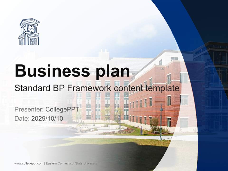 Eastern Connecticut State University Competition/Entrepreneurship Contest PPT Template4:3 ratio PPT effect preview image9