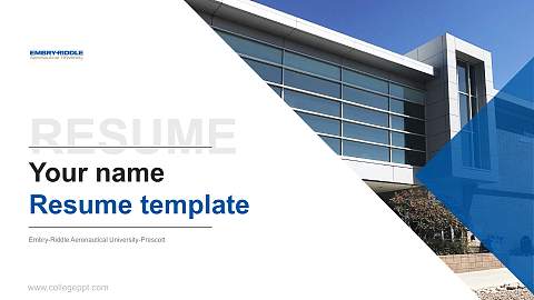 Embry-Riddle Aeronautical University-Prescott Resume PPT Template