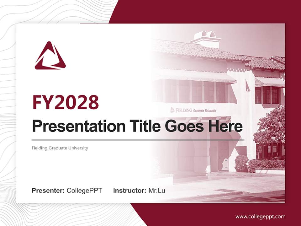 Fielding Graduate University Academic Presentation/Research Findings Report PPT Template4:3 ratio PPT effect preview image5