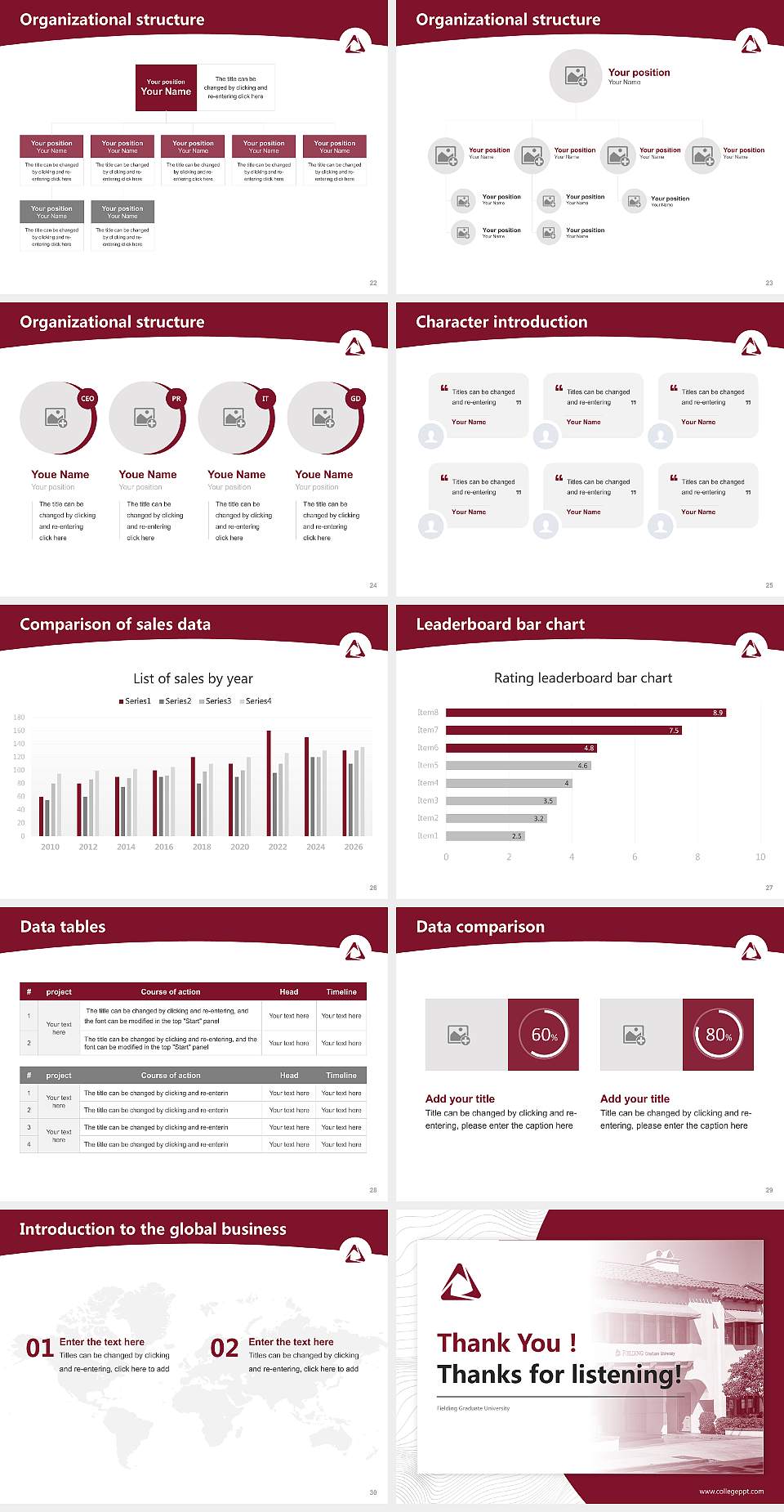 Fielding Graduate University Academic Presentation/Research Findings Report PPT Template4:3 ratio PPT effect preview image4