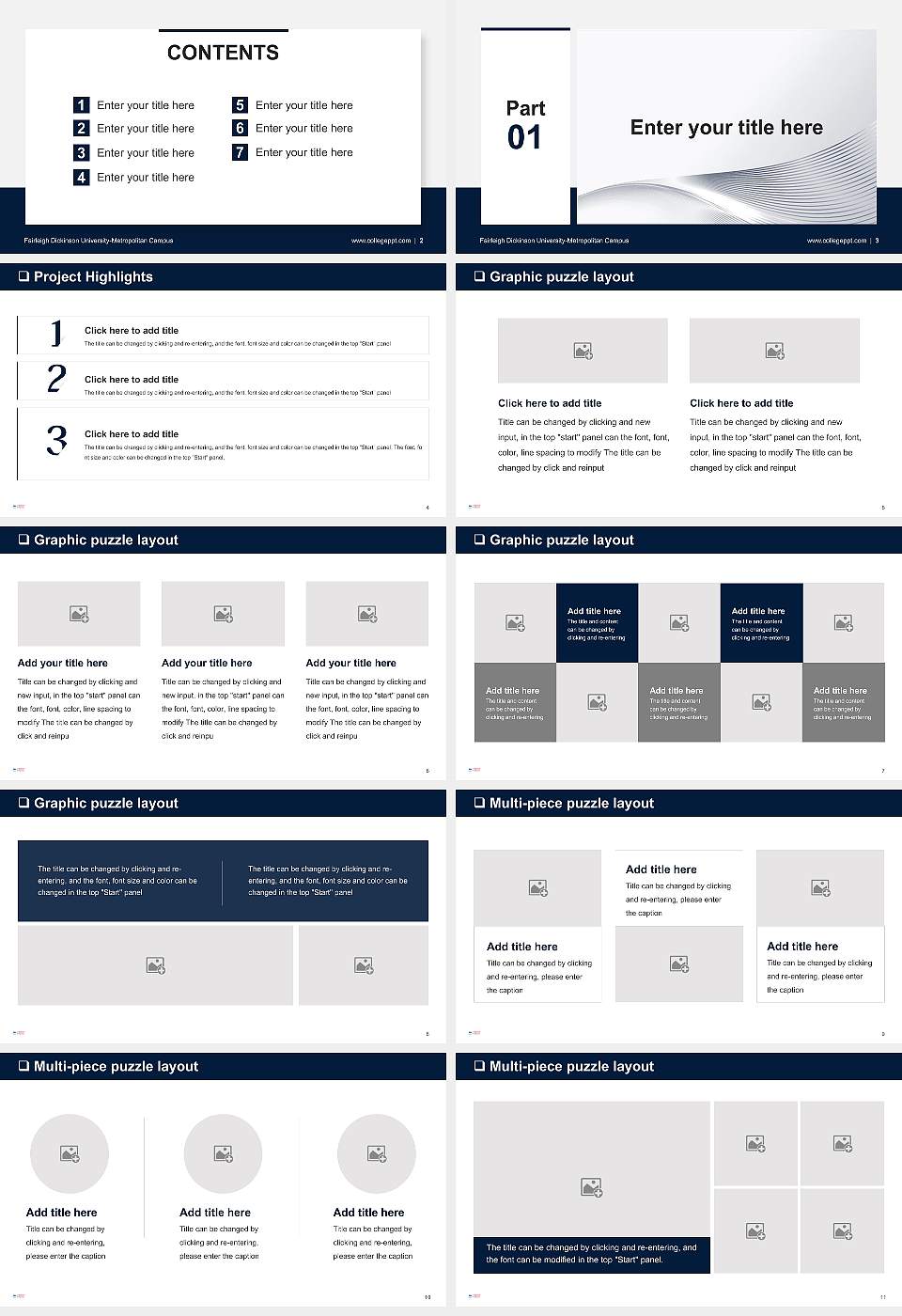 Fairleigh Dickinson University-Metropolitan Campus General Purpose PPT Template16:9 ratio PPT effect preview image2