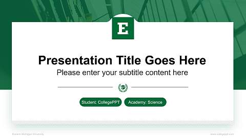 Eastern Michigan University National Scholarship Defense PPT Template
