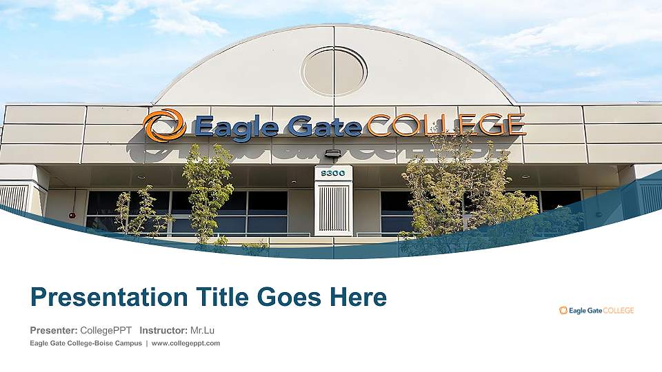 Eagle Gate College-Boise Campus Course/Courseware Creation PPT Template16:9 ratio PPT effect preview image