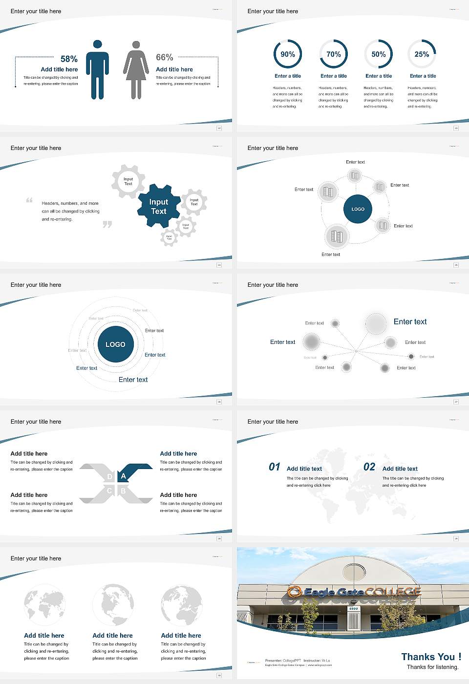 Eagle Gate College-Boise Campus Course/Courseware Creation PPT Template16:9 ratio PPT effect preview image4