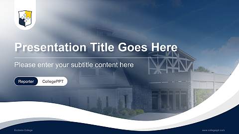 Ecclesia College Lecture Sharing and Networking Event PPT Template