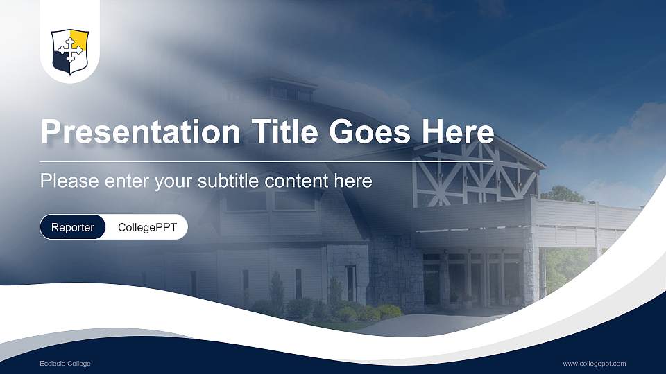 Ecclesia College Lecture Sharing and Networking Event PPT Template16:9 ratio PPT effect preview image