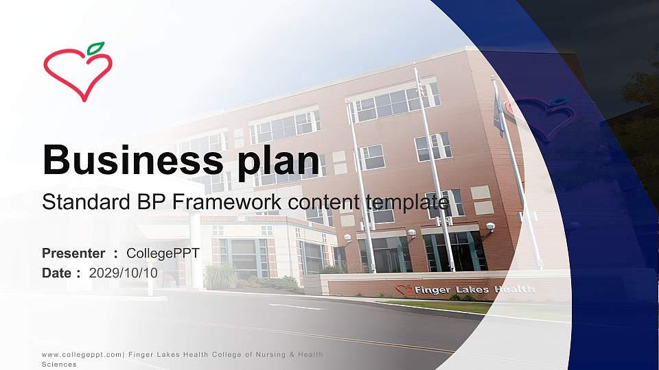 Finger Lakes Health College of Nursing & Health Sciences Competition/Entrepreneurship Contest PPT Template16:9 ratio PPT effect preview image