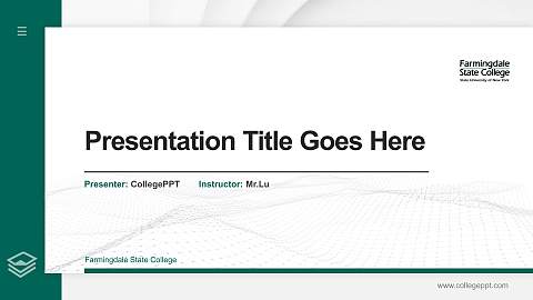Farmingdale State College Thesis Proposal/Graduation Defense PPT Template