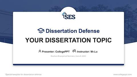 Southern Evangelical Seminary Graduation Thesis Defense PPT Template