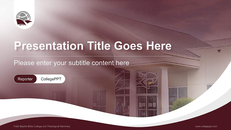 Faith Baptist Bible College and Theological Seminary Lecture Sharing and Networking Event PPT Template16:9 ratio PPT effect preview image
