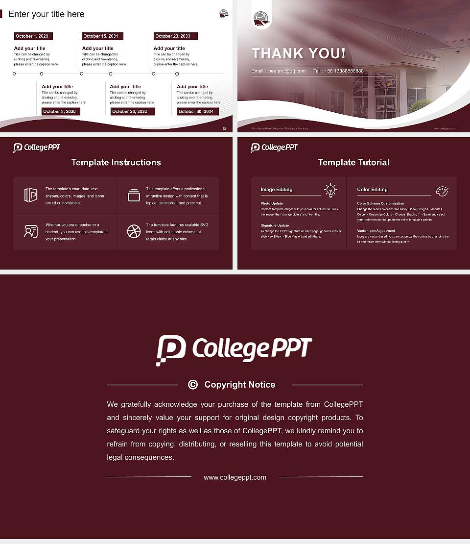 Faith Baptist Bible College and Theological Seminary Lecture Sharing and Networking Event PPT Template16:9 ratio PPT effect preview image4