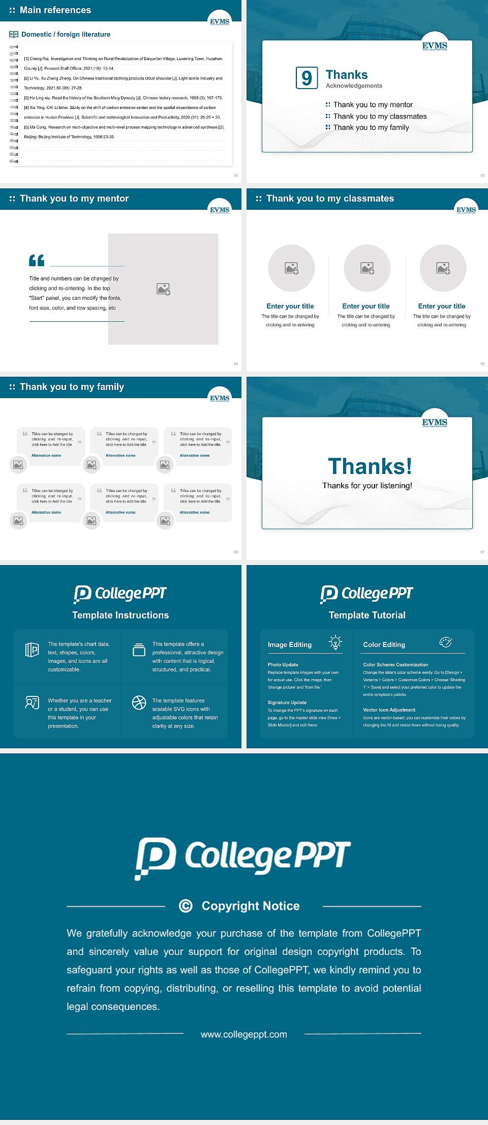Eastern Virginia Medical School Graduation Thesis Defense PPT Template4:3 ratio PPT effect preview image7