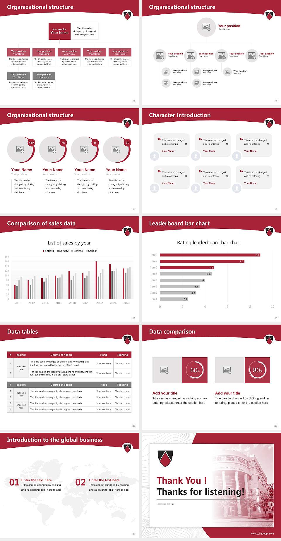 Edgewood College Academic Presentation/Research Findings Report PPT Template4:3 ratio PPT effect preview image4