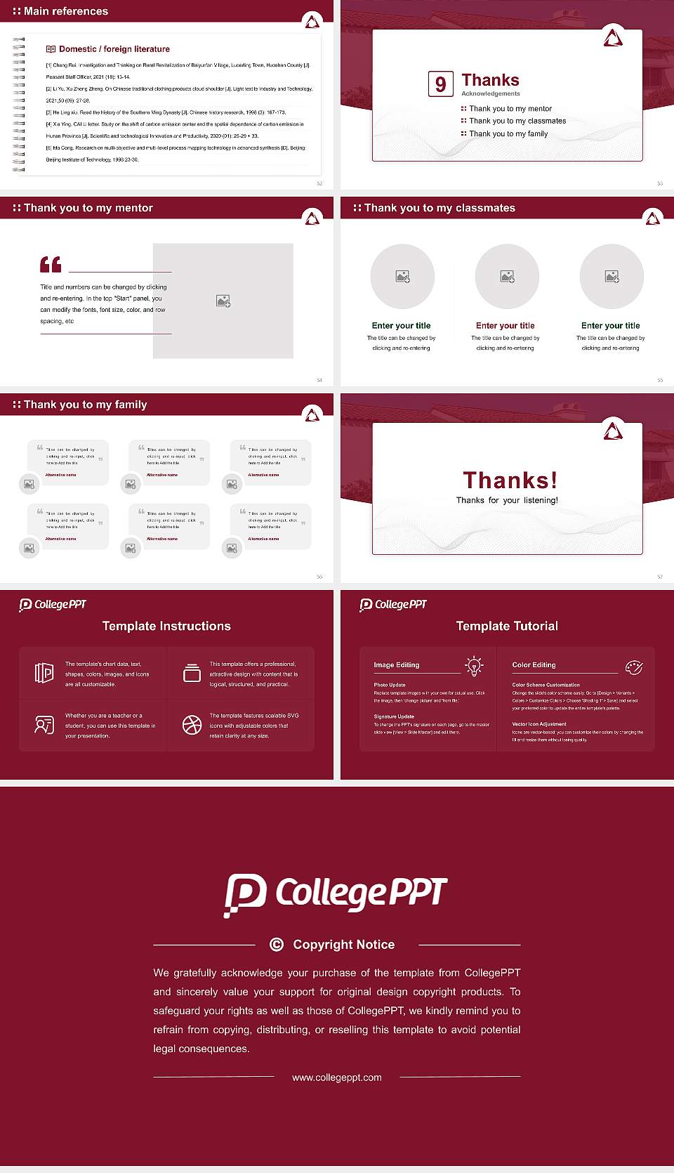 Fielding Graduate University Graduation Thesis Defense PPT Template16:9 ratio PPT effect preview image7