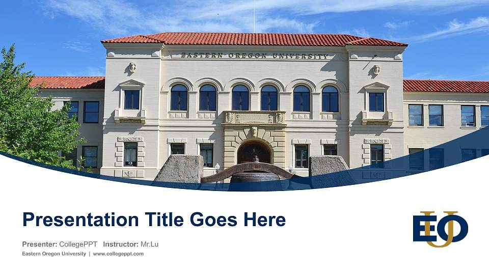 Eastern Oregon University Course/Courseware Creation PPT Template16:9 ratio PPT effect preview image