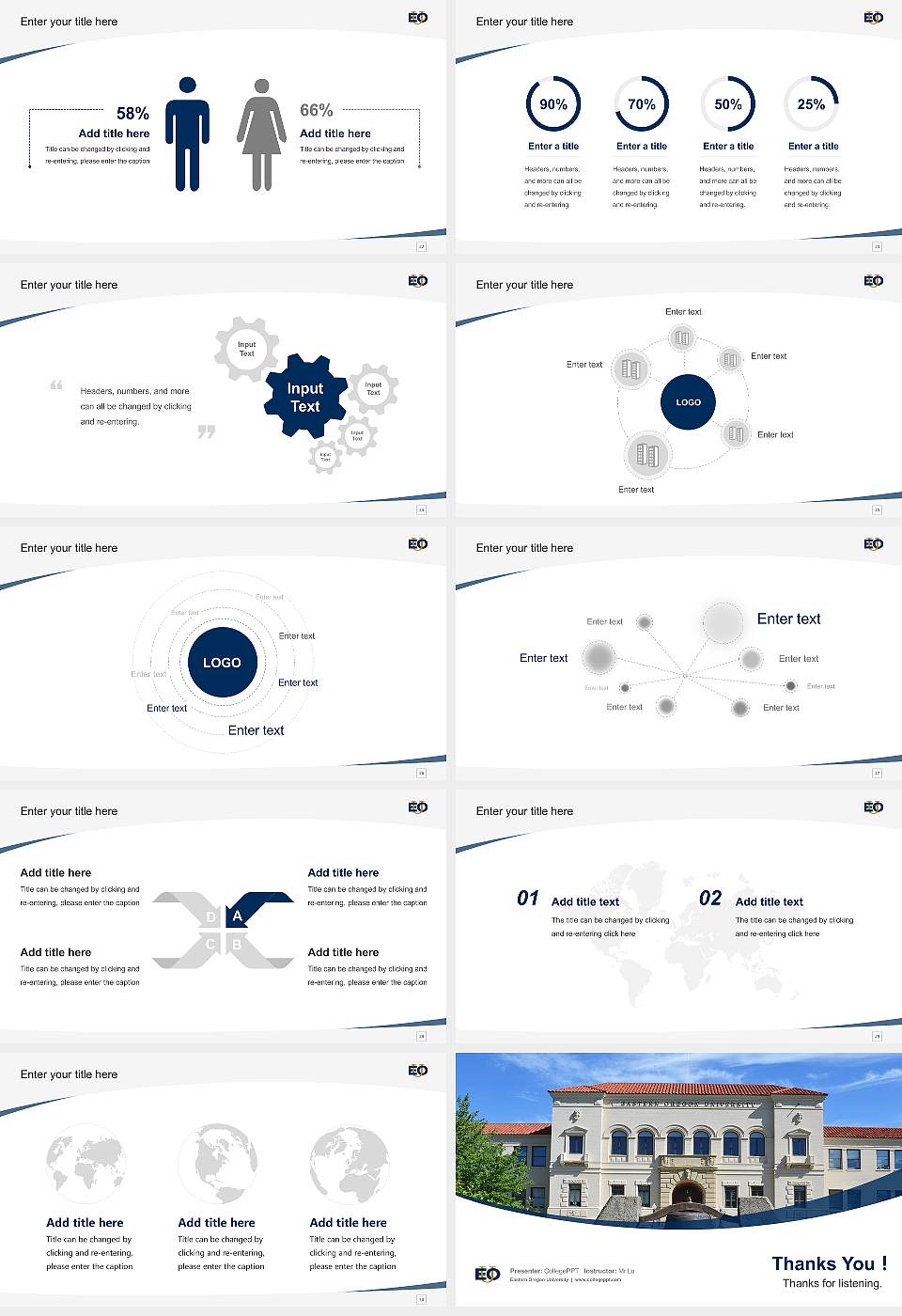 Eastern Oregon University Course/Courseware Creation PPT Template16:9 ratio PPT effect preview image4