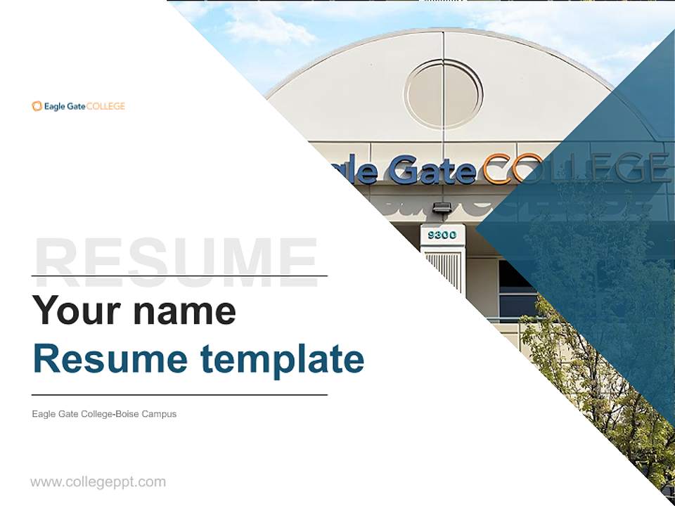 Eagle Gate College-Boise Campus Resume PPT Template4:3 ratio PPT effect preview image5
