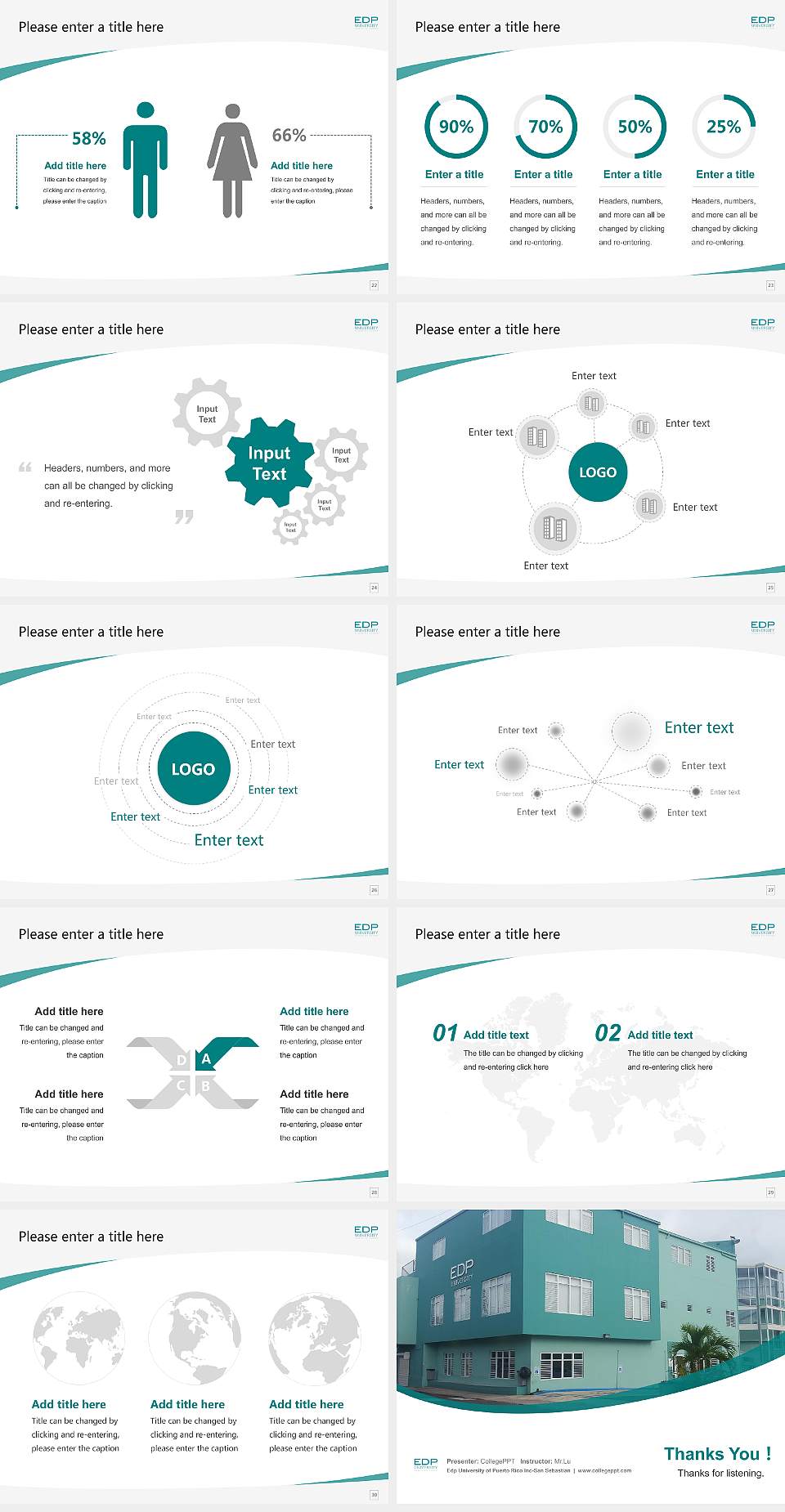 Edp University of Puerto Rico Inc-San Sebastian Course/Courseware Creation PPT Template4:3 ratio PPT effect preview image4