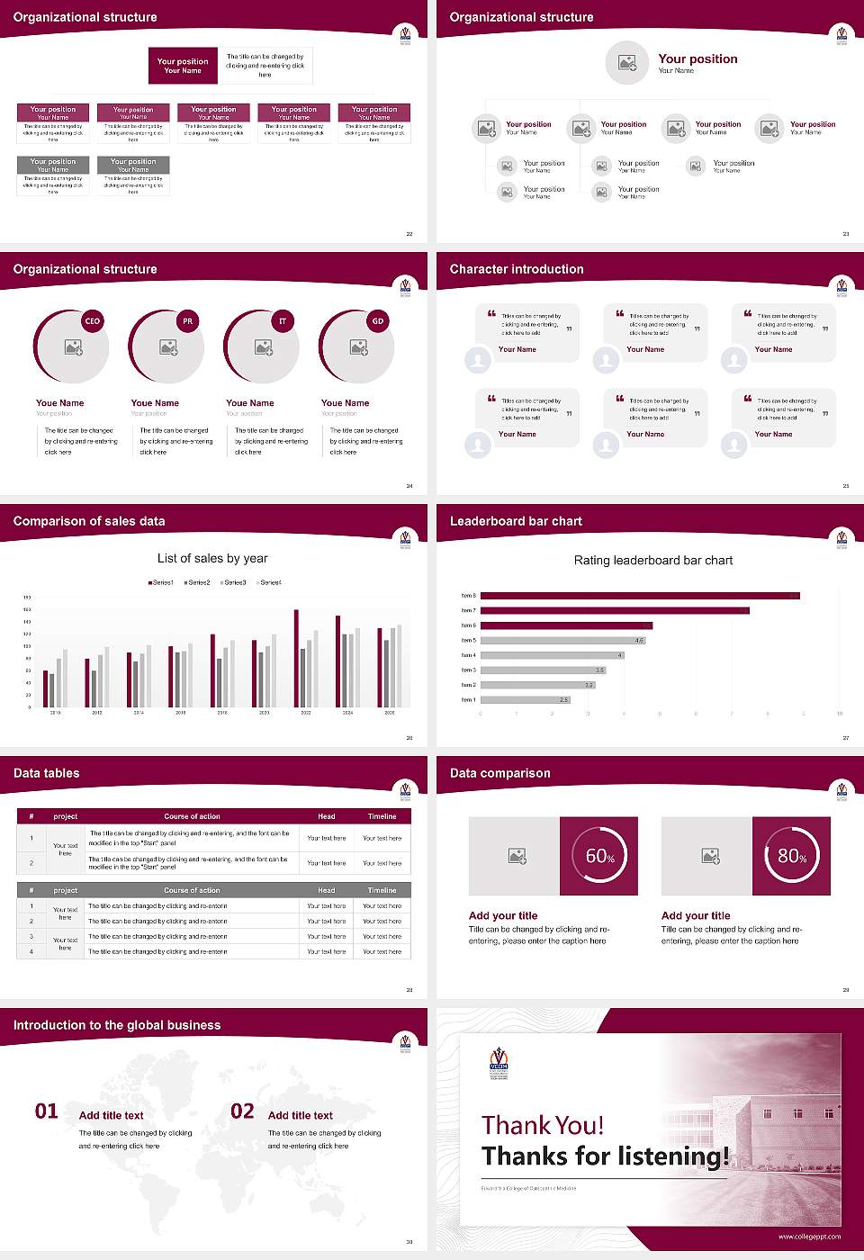 Edward Via College of Osteopathic Medicine Academic Presentation/Research Findings Report PPT Template16:9 ratio PPT effect preview image4