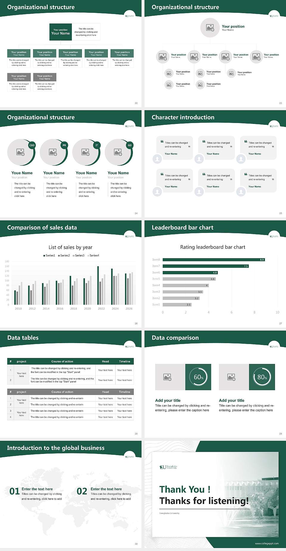 Everglades University Academic Presentation/Research Findings Report PPT Template4:3 ratio PPT effect preview image4
