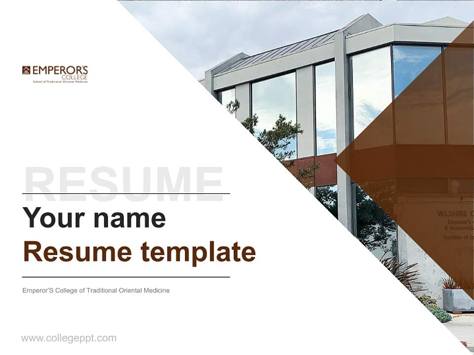Emperor’S College of Traditional Oriental Medicine Resume PPT Template4:3 ratio PPT effect preview image5