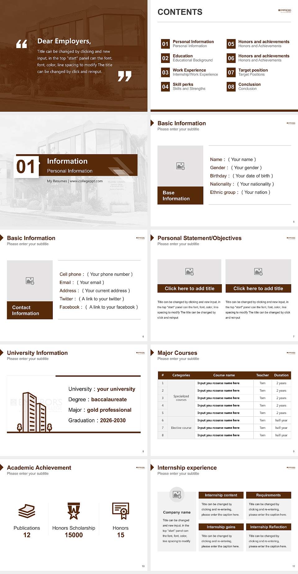 Emperor’S College of Traditional Oriental Medicine Resume PPT Template4:3 ratio PPT effect preview image2