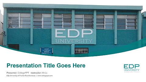 Edp University of Puerto Rico-Humacao Course/Courseware Creation PPT Template
