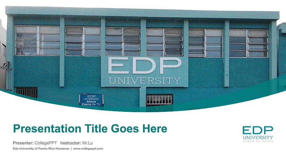Edp University of Puerto Rico-Humacao Course/Courseware Creation PPT Template16:9 ratio PPT effect preview image