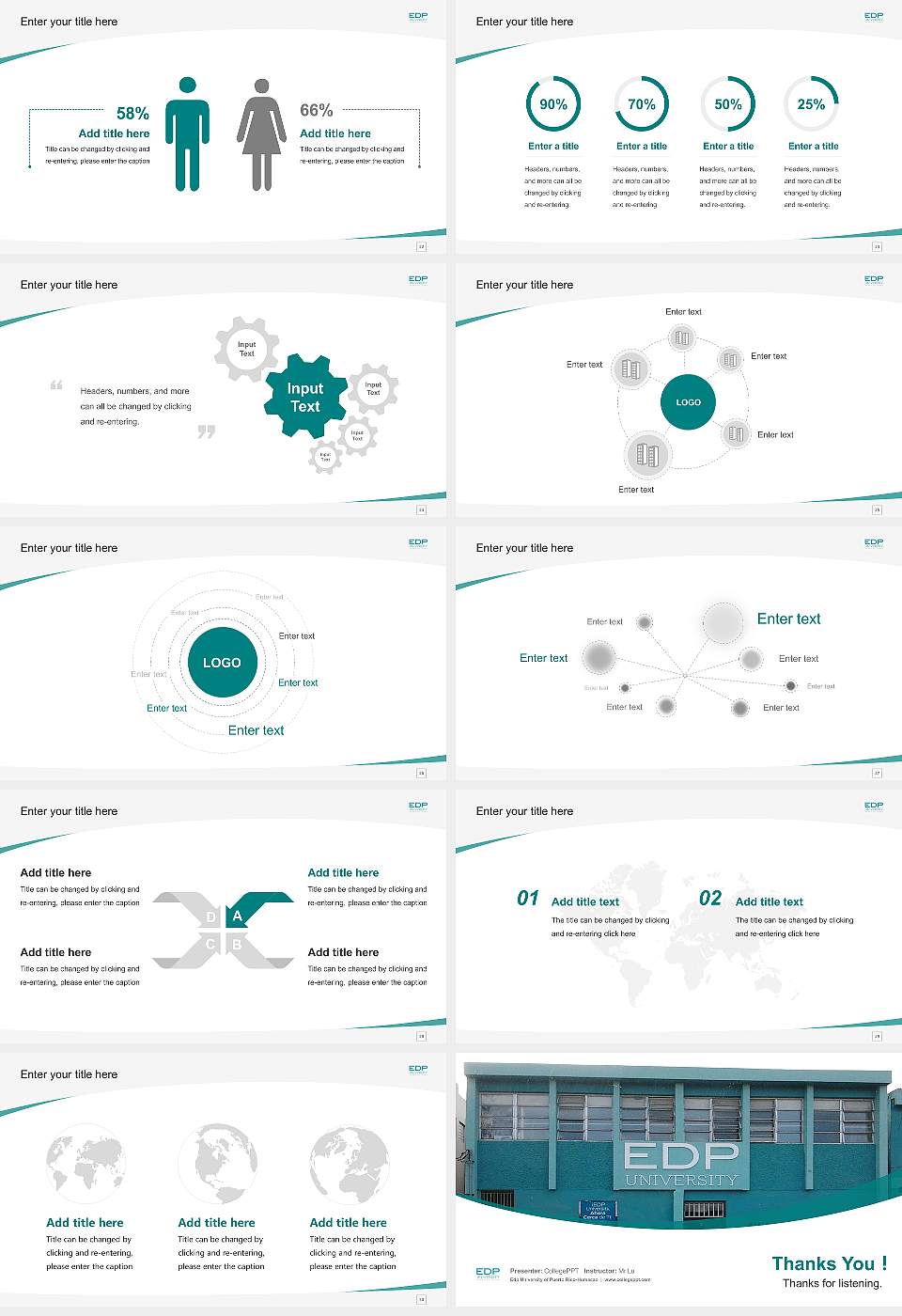 Edp University of Puerto Rico-Humacao Course/Courseware Creation PPT Template16:9 ratio PPT effect preview image4