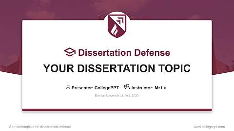 Evangel University Graduation Thesis Defense PPT Template