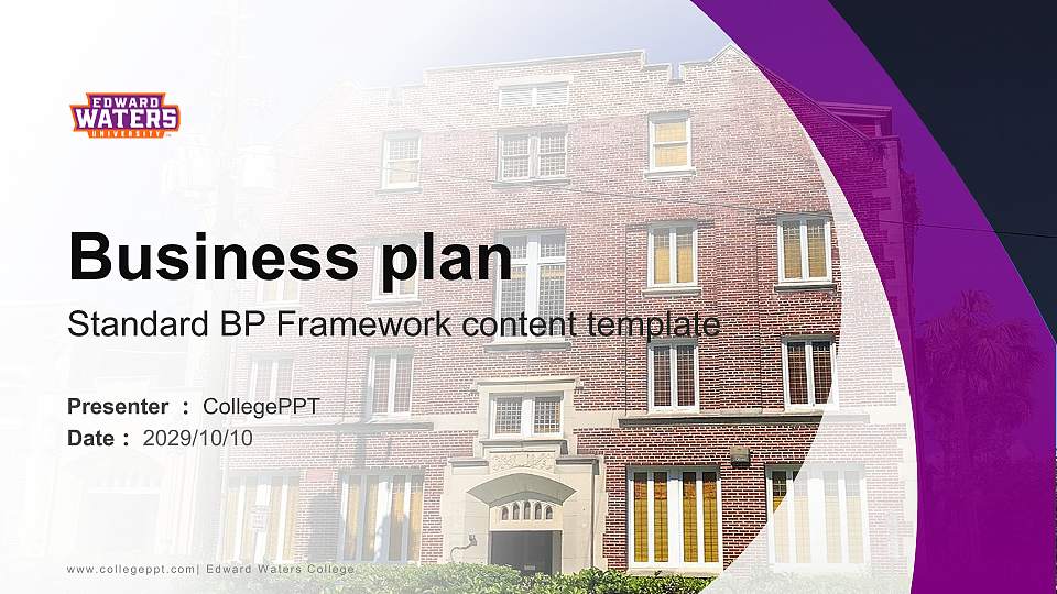 Edward Waters College Competition/Entrepreneurship Contest PPT Template16:9 ratio PPT effect preview image